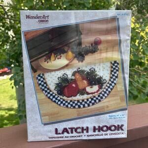 Fruit Decorative Rug Latch Hook Kit Wonder Art By Caron Checkerboard New 4782